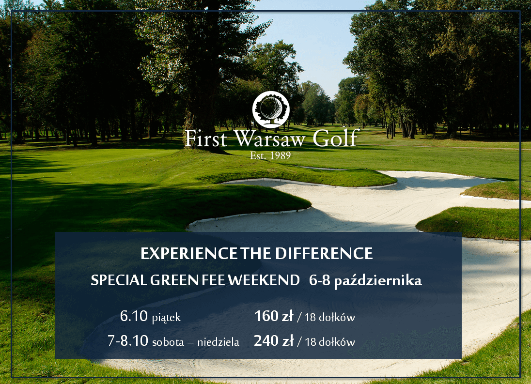 Experience the Diffence – Special Green Fee Weekend 6-8 października